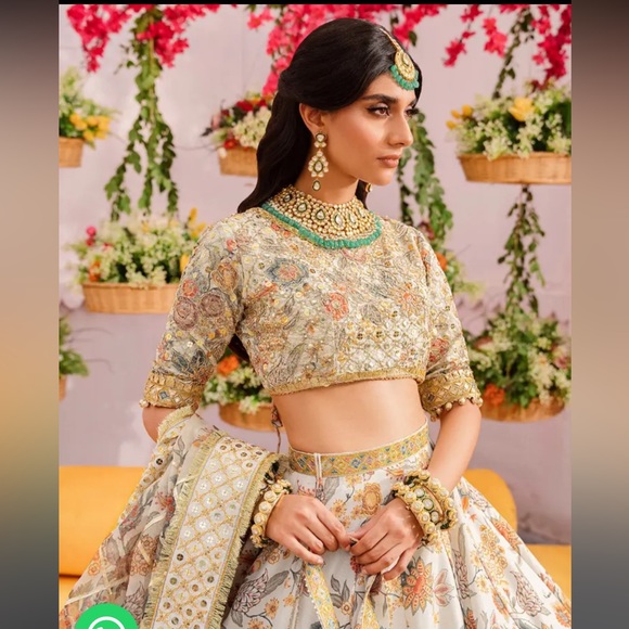 FAIZA FAISAL Haldi Dress Lehenga Choli - Picture 2 of 4